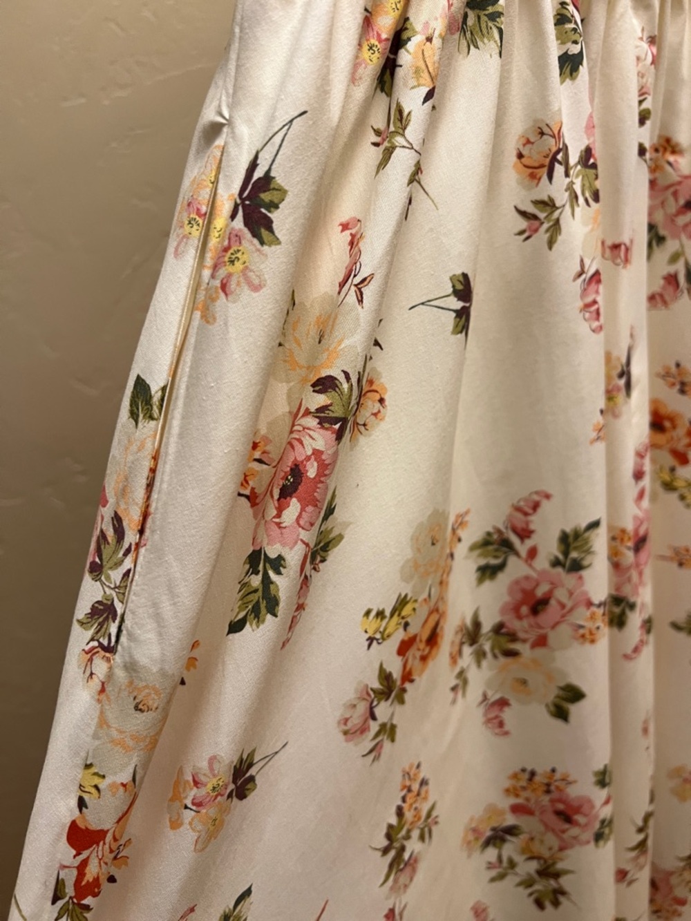 WAYF - Corset Style White Roses Floral Sleeveless Midi Dress - Cotton - Picture 8 of 11